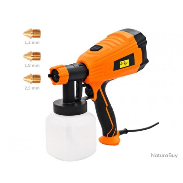 Pistolet  Peinture lectrique 500W avec 3 Tailles de Buses - 800ml