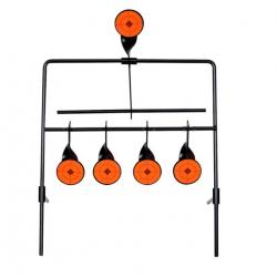 Cible de Tir Rotative avec Réinitialisation Automatique - 4+1 Cibles
