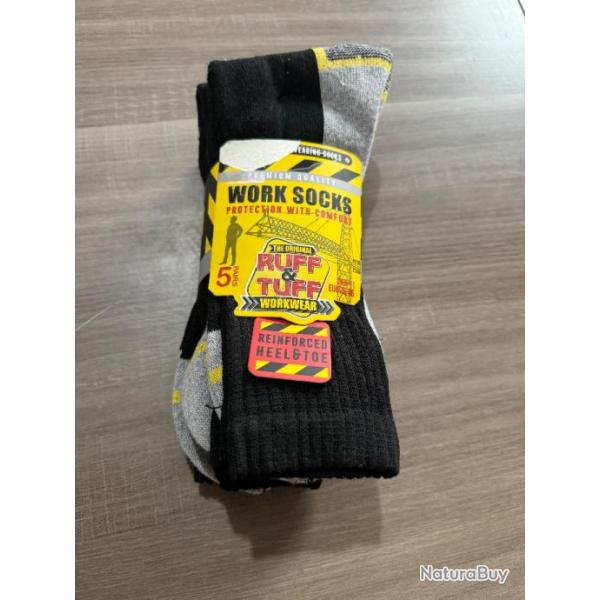 lot de 5 paires de Chaussettes Ruff & Tuff Work socks a 1 euros sans prix de rserve !!! (5)