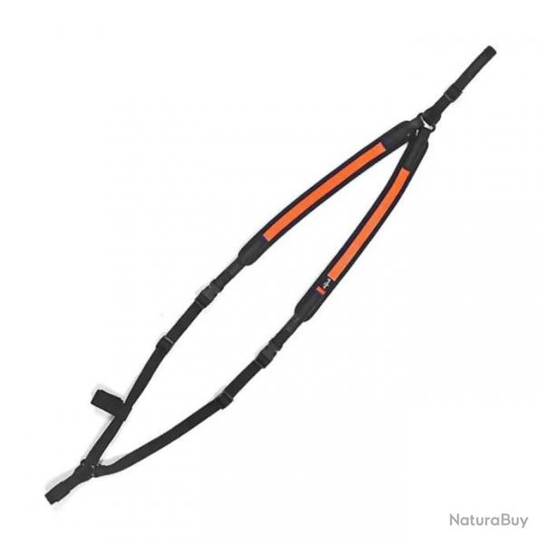 Harnais Bretelle double pour fusil carabine ect ...Spcial traque harnais fusil orange. Zz