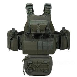 Gilet tactique porte-plaque Yakeda (Vert) - LIVRAISON GRATUITE