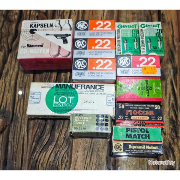 Lot de munitions ancienne / collection 22lr