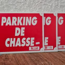 Lot de 3 Panneaux "parking de chasse"