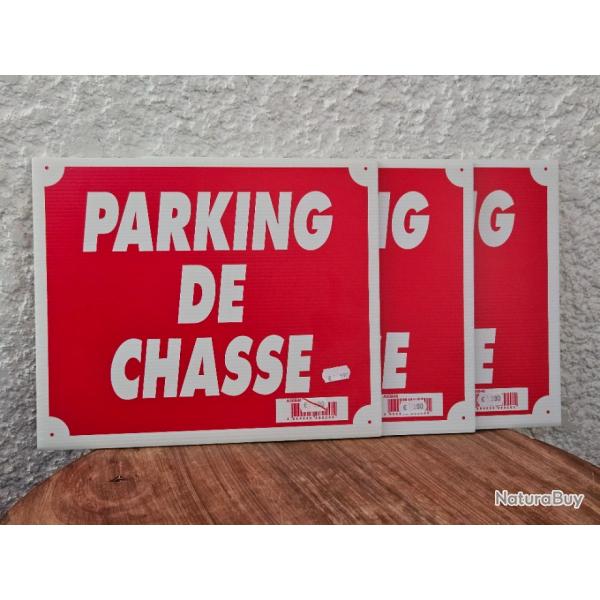 Lot de 3 Panneaux "parking de chasse"