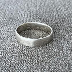 Anneau or blanc 18 carats - taille 54 - bague - alliance