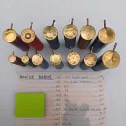 Lot de diverses douilles à broche, de 12 mm à calibre 10, soit 13 différentes