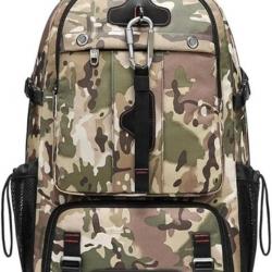 Sac à Dos Homme 80L Grande Capacité Étanche  Multifonctionnel Sac de voyage imperméable Camouflage