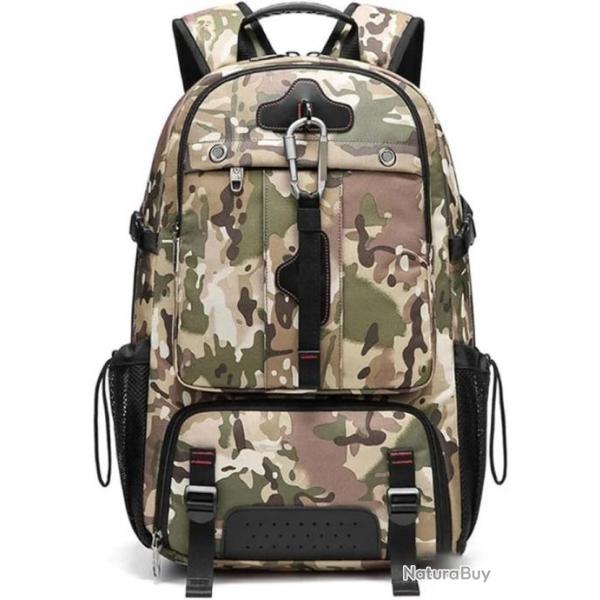 Sac  Dos Homme 80L Grande Capacit tanche  Multifonctionnel Sac de voyage impermable Camouflage