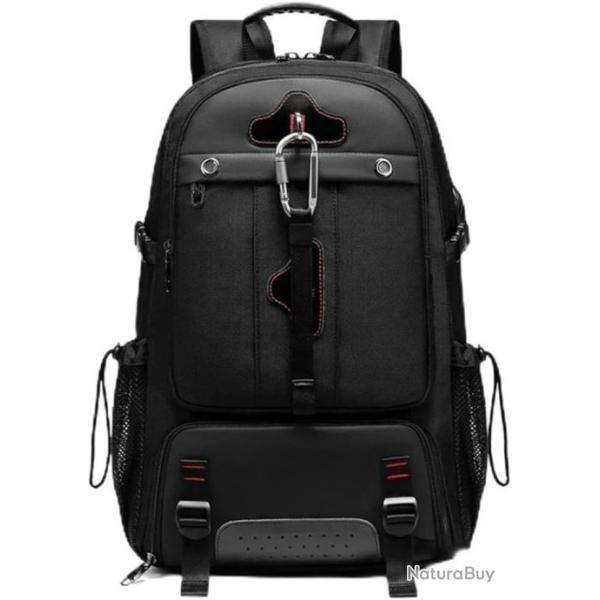 Sac  Dos Homme 80L Grande Capacit tanche  Multifonctionnel Sac de voyage impermable Noir