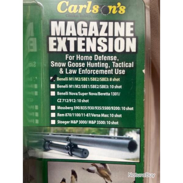 Extension Carlson pour Benelli M1/M2/SBE1,2et 3. 8 coups !