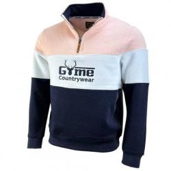 Pull unisexe Game Countrywear - GME05 Rose/blanc/bleu marine