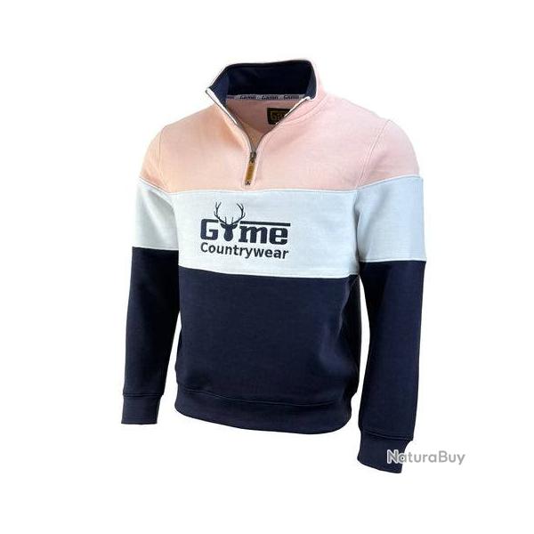 Pull unisexe Game Countrywear - GME05 Rose/blanc/bleu marine