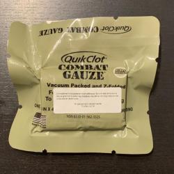 QuikClot Combat Gauze Pansement hémostatique d'urgence