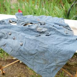 Capote manteau troupe drap gris fer bleuté mle 1877 du 28ième RI - EBR24HTA001