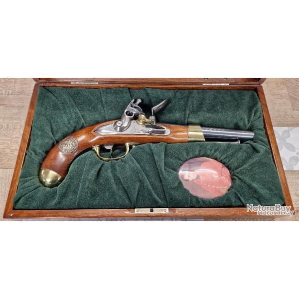 Coffret commmoratif  Pedersoli modle An XIII pistolet  silex