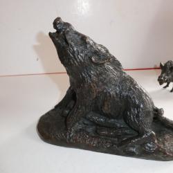 BRONZE ANIMALIER SANGLIER