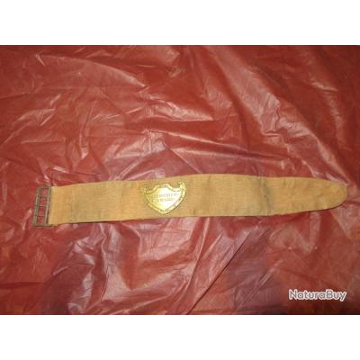 Bracelet Cuir Militaire Pour Montre - Fond Brun Foncé 18mm - Pour Fixes