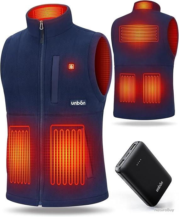 Gilet Chauffant électrique pour Homme et Femme, veste chauffage usb,3