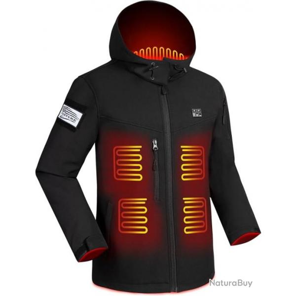 Veste Chauffante Lgre avec Capuche Batterie Incluse 10000MAH