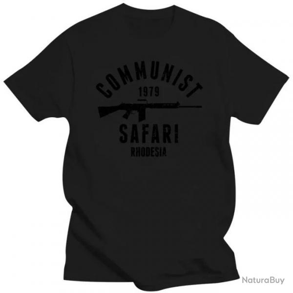 T-shirt "Communist Safari Rhodesia" - Noir