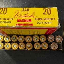 340 Weatherby Magnum 1 boites de balles 200  /240 grains Soft point