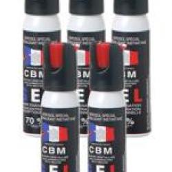 Lot de 5 BOMBES GEL DEFENSE CS CAPOT 1/4 DE TOUR 25ML