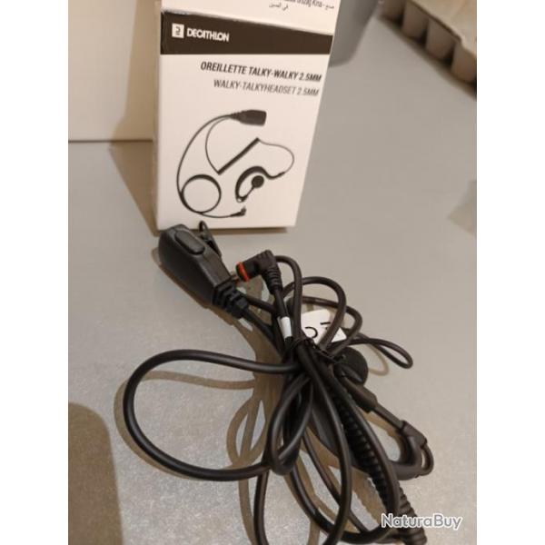 OREILLETTE TALKIE WALKIE JACK 2,5MM MICRO INTEGRE SOLOGNAC 500
