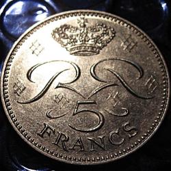 monaco piece de  5  francs 1971  Rainier III   ttb