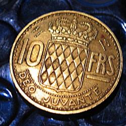 monaco piece de 10 francs 1950 Rainier III prince de monaco  ttb