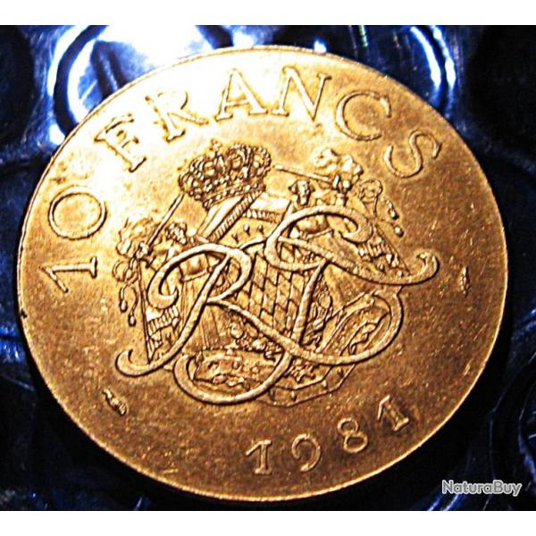 Monaco piece de 10 Francs 1981 diametre 26 mm ttb