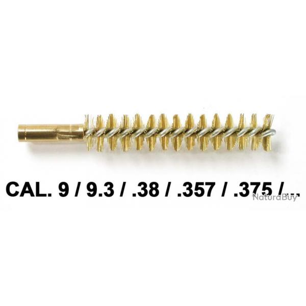 Ecouvillon laiton calibre 9mm / 9.3 / .36 / .38 / .357 / .375 - Vendu  l'unit