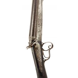 FUSIL DE CHASSE A PERCUSSION CENTRALE CANON DAMAS ARTISAN STEPHANOIS CALIBRE 24/65 72.5CM - FRANCE X