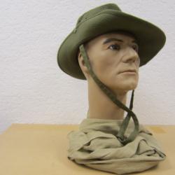 ARMEE FRANCAISE INDOCHINE TAP TETE MANNEQUIN + CHAPEAU DE BROUSSE + CHECHE