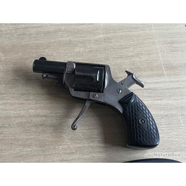 Revolver Bulldog FAUR LEPAGE brevet LOUIS HALLEUX cal 8mm