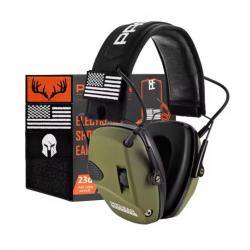 Casque de tir pro hear Casque anti-bruit électronique ball-trap ZOHAN PROHEAR 23 db. Vert