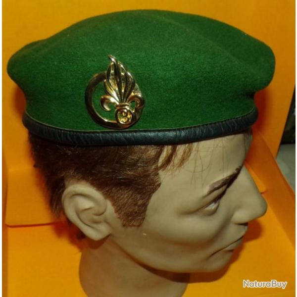 LEGION : BERET VERT  DU 3 REGIMENT ETRANGER D'INFANTERIE TAILLE 56, FABRICATION FRANCAISE COMMANDO