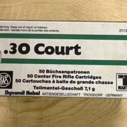 Boîte RWS de 50 cartouches 110grains - calibre: 30 short (court)