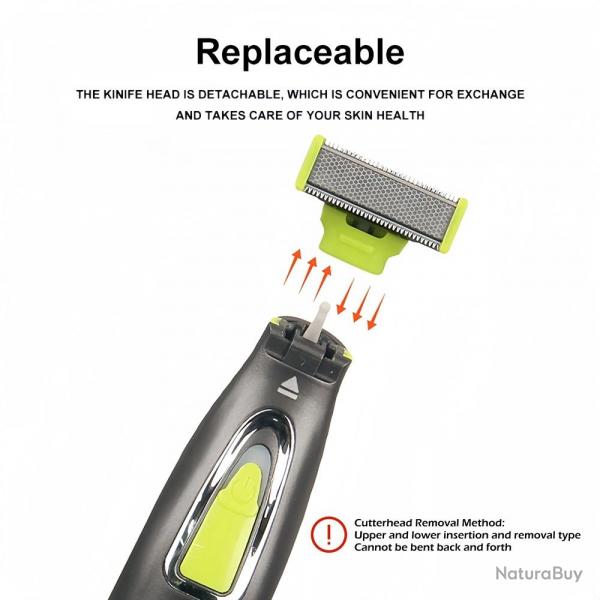 Lame de Rechange Rasoir Tondeuse Compatible OneBlade, Modele: 2pcs
