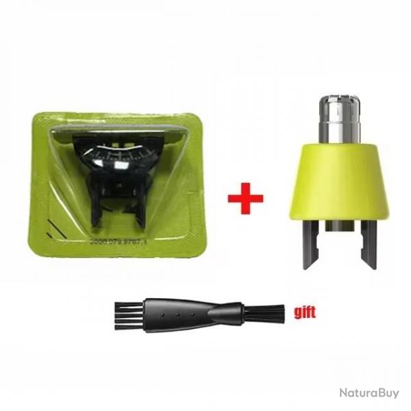 Lame Rechange 360 Rasoir Tondeuse Compatible OneBlade, Modele: 1pc + 1pc Nez