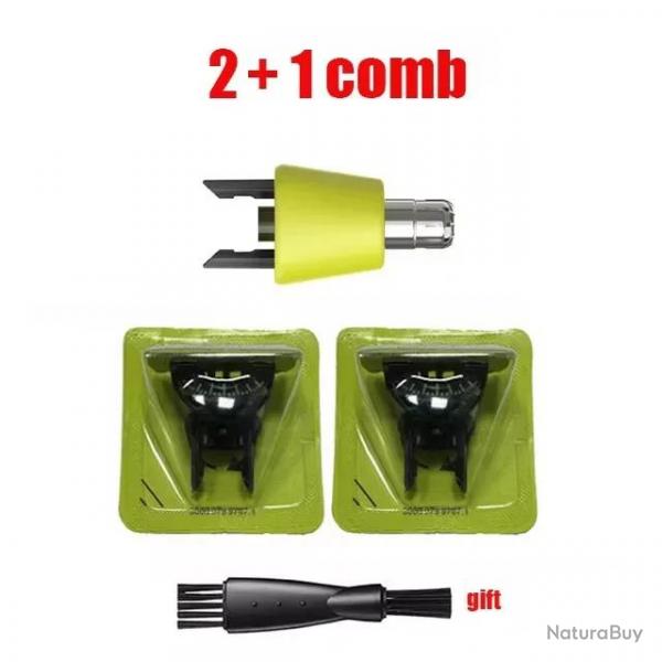 Lame Rechange 360 Rasoir Tondeuse Compatible OneBlade, Modele: 2pcs + 1pc Nez