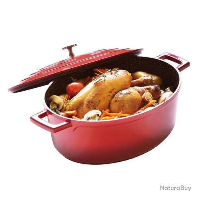 Plat Ovale En Fonte Le Creuset – Rouge – Compatible Induction – Fabriqué En France
