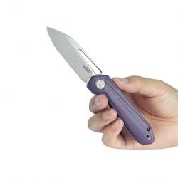 Couteau Kubey Royal Purple Manche G10 Lame Acier 14C28N IKBS Linerlock Clip KUB321U