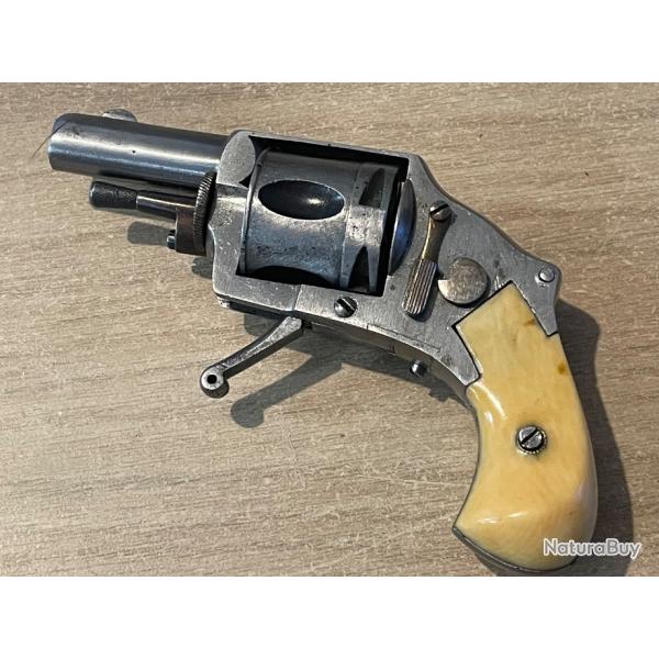 Superbe revolver bulldog NOL VERVIER DELVAUX cal 8mm