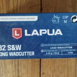 .32 S&W long WC LAPUA 98gr - boite 50