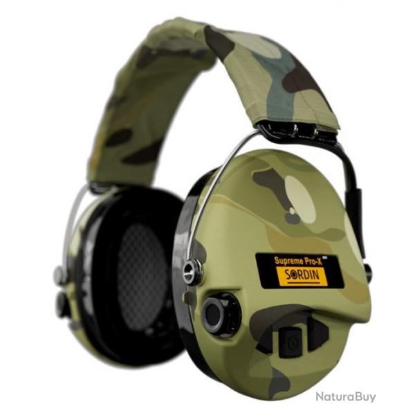 Casque anti-bruit Suprme Pro-X LED camo serre-tte tissu camo