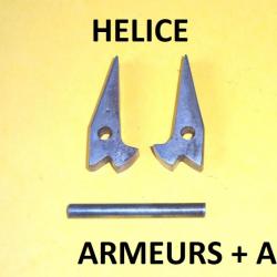 ARMEURS + AXE fusil juxtaposé hammerless HELICE - VENDU PAR JEPERCUTE (SZA995)