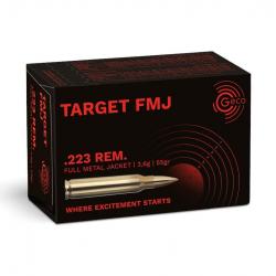 Cartouches GECO target .223 REM FMJ 3.6g/55gr M193 boite de 50