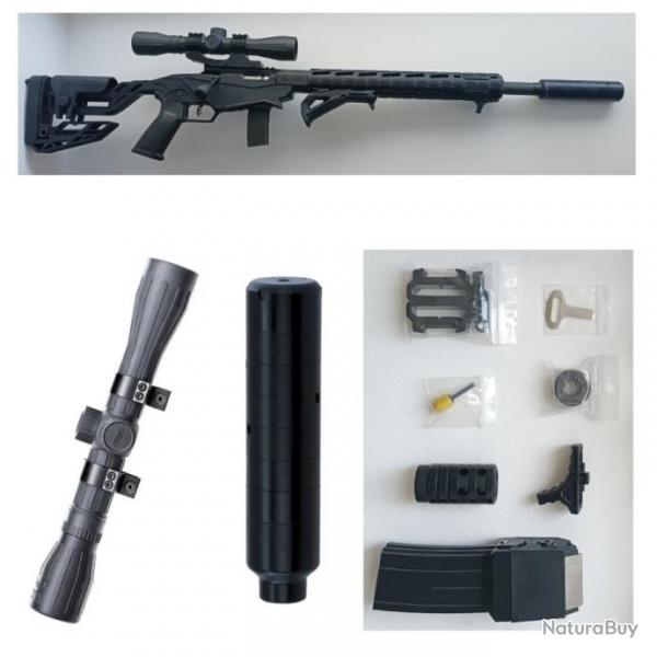 Carabine RUGER Precision Rimfire .22LR + Silencieux + Lunette de vise + Accessoires