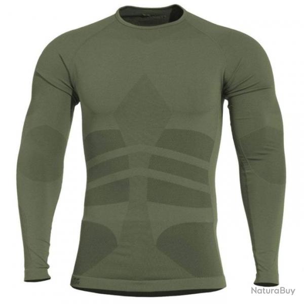 T-shirt thermorgulateur Pentagon Plexis ml - Vert olive / L - 3XL