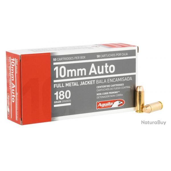 50 Munitions AGUILA Cal 10MM AUTO FMJ 180GR